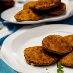 A photograph of a plate of Jamaican Beef Patties, generated by AI