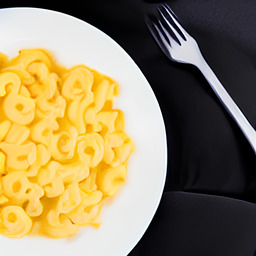 A photograph of a plate of Macaroni And Cheese, generated by AI