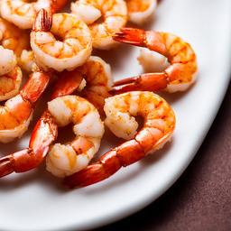 A photograph of a plate of Spicy Honey Garlic Shrimp, generated by AI