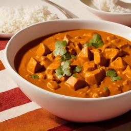 A photograph of a plate of Spicy Peanut Stew, generated by AI